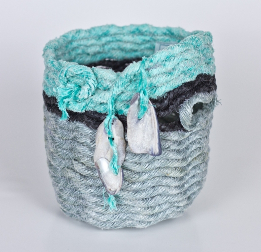  Wrackline Baskets - Mussel Shoals, Ghost Net Baskets -  artwork by Emily Miller