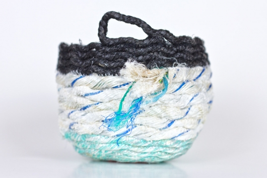 Wrackline Baskets - Mussel Shoals, Ghost Net Baskets -  artwork by Emily Miller