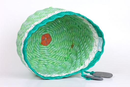  Sea Greens Basket, Ghost Net Baskets -  artwork by Emily Miller