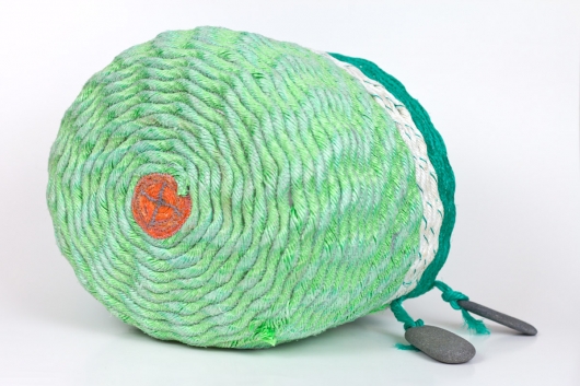  Sea Greens Basket, Ghost Net Baskets -  artwork by Emily Miller