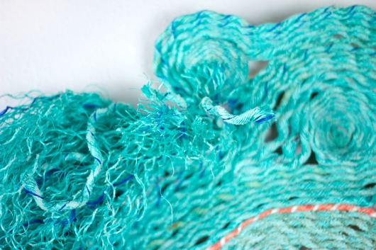  Deep Green Sea Basket, Ghost Net Baskets -  artwork by Emily Miller