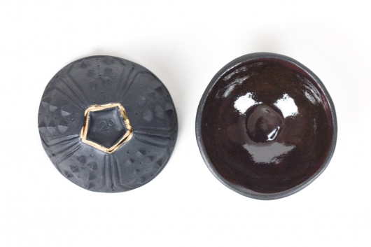  Urchin Mini bowl - black, Urchin Bowls -  artwork by Emily Miller