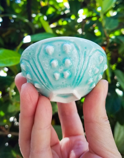  Urchin Mini bowl - aqua, Urchin Bowls -  artwork by Emily Miller