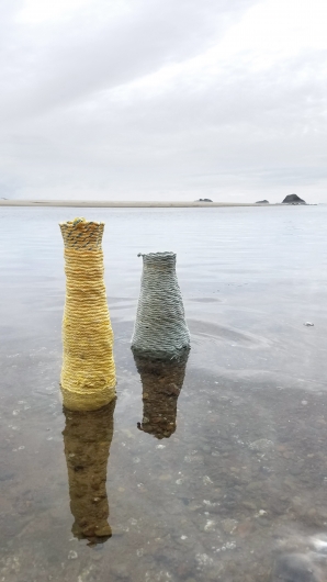  Reliquaries For Your Journey, Ghost Net Baskets -  artwork by Emily Miller