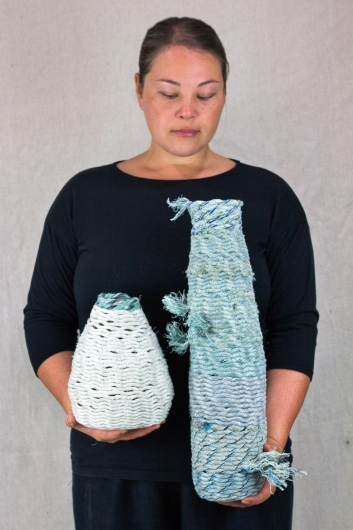  Reliquaries For Your Journey, Ghost Net Baskets -  artwork by Emily Miller
