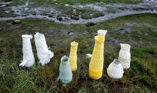  Reliquaries For Your Journey, Ghost Net Baskets -  artwork by Emily Miller