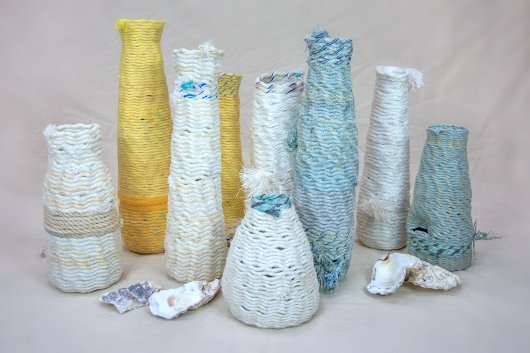 Reliquaries For Your Journey, Ghost Net Baskets -  artwork by Emily Miller