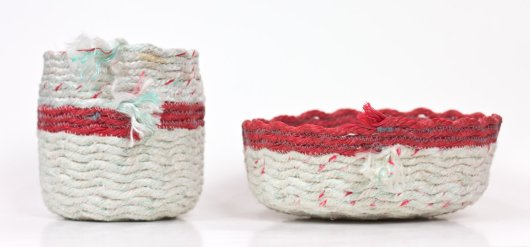 Snowberry Baskets, Ghost Net Baskets - stonington baskets artwork by Emily Miller