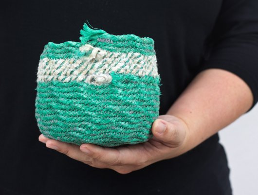  Wintergreen Basket, Ghost Net Baskets - stonington baskets artwork by Emily Miller