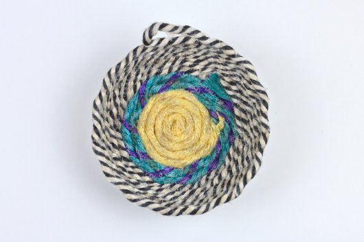 Zebra Moray Bowls (Teal Purple Stripe), $40 