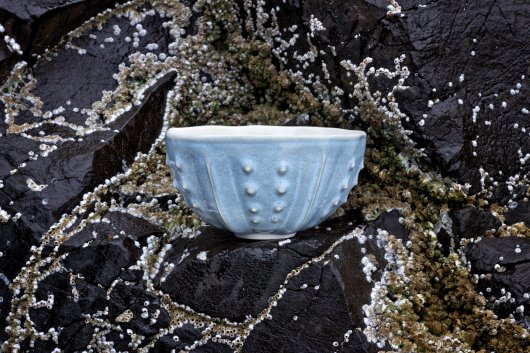  Urchin Rice Bowl - Teal Twilight, Urchin Bowls -  artwork by Emily Miller