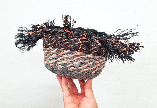  Stonington Granite Basket, Ghost Net Baskets - , haystack residency artwork by Emily Miller