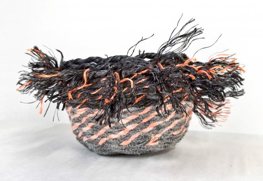 Stonington Granite Basket, Ghost Net Baskets - , haystack residency artwork by Emily Miller