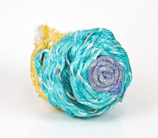  Sun Day Shoreline Basket, Ghost Net Baskets - haystack residency artwork by Emily Miller