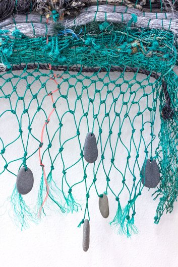  Sea Stories weaving, Ghost Net -  artwork by Emily Miller