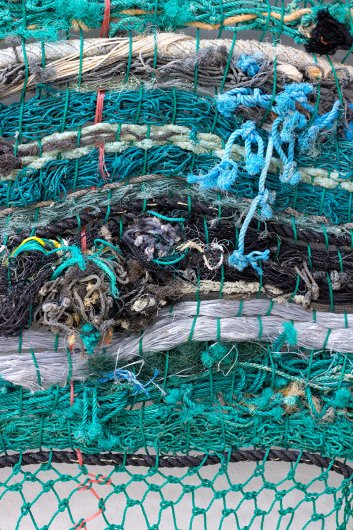  Sea Stories weaving, Ghost Net -  artwork by Emily Miller