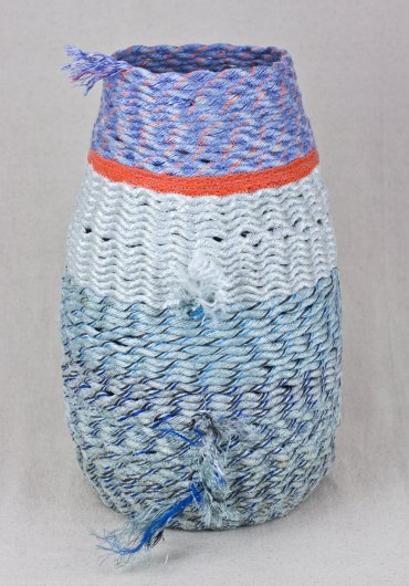  Double Stone Basket, Cowboy Series, Ghost Net Baskets - cowboy baskets artwork by Emily Miller
