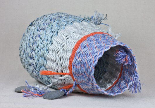  Double Stone Basket, Cowboy Series, Ghost Net Baskets - cowboy baskets artwork by Emily Miller
