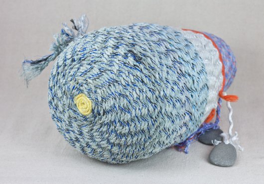  Double Stone Basket, Cowboy Series, Ghost Net Baskets - cowboy baskets artwork by Emily Miller