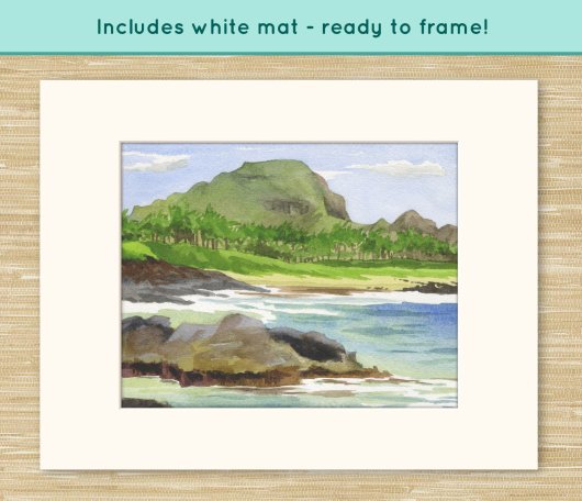  ,  - beach, ocean, sea, coast, na pali, napali, cliffs, coast, mountains artwork by Emily Miller
