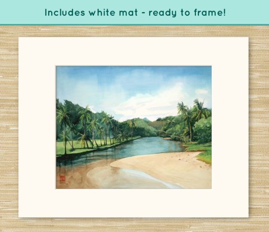  Set of 4 South Shore Kauai art prints, South Shore Kauai -  artwork by Emily Miller