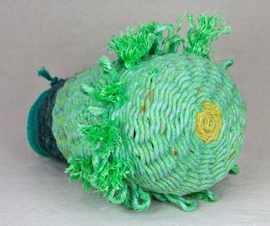  Green Tassel Basket, Cowboy Series, Ghost Net Baskets - cowboy baskets artwork by Emily Miller