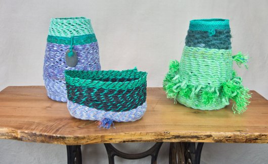  Cowboy Collection, Ghost Net Baskets - cowboy baskets artwork by Emily Miller