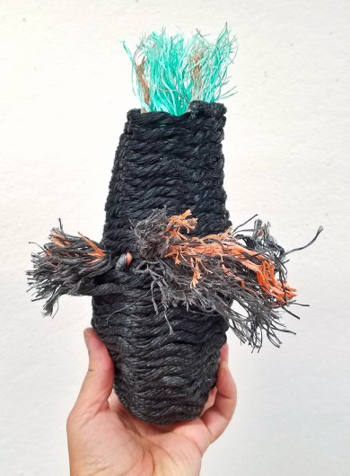  Polypods, Ghost Net Baskets -  artwork by Emily Miller