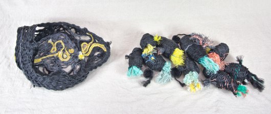  Polypods, Ghost Net Baskets -  artwork by Emily Miller