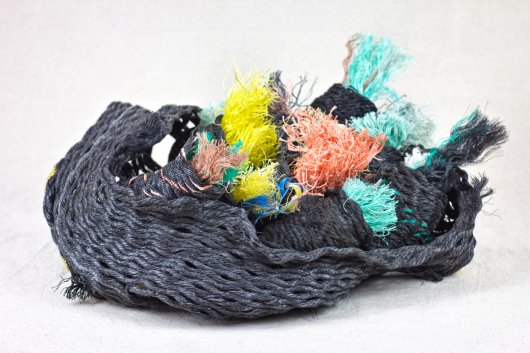  Polypods, Ghost Net Baskets -  artwork by Emily Miller