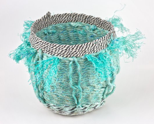  Sea Chain Basket, Ghost Net Baskets -  artwork by Emily Miller
