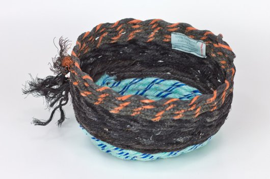  Lava Rock Lagoon Basket, Ghost Net Baskets -  artwork by Emily Miller