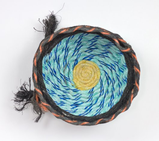  Lava Rock Lagoon Basket, Ghost Net Baskets -  artwork by Emily Miller