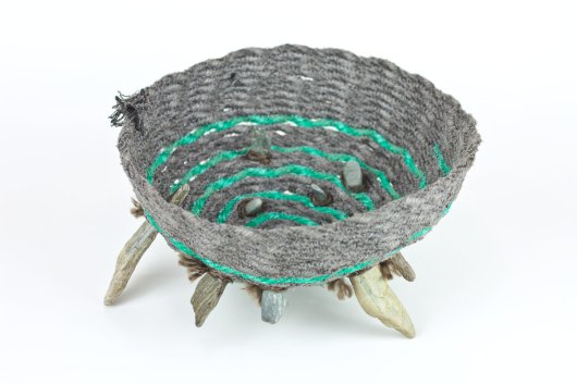 Stonefoot Basket, Ghost Net Baskets -  artwork by Emily Miller